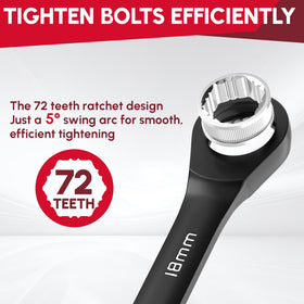 Six-point anti-slip design enhances grip during tightening tasks.