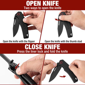 Arrow Fastener ARROW 3.5 folding knife stainless steel blade with black finish