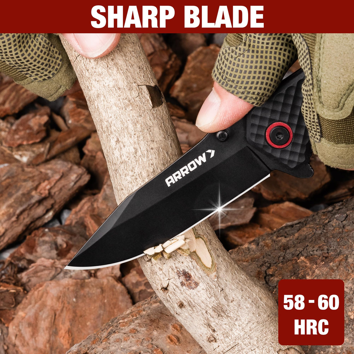 Arrow Fastener ARROW 3.5 folding knife liner lock secures blade during use