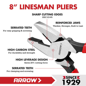 Arrow Fastener black phosphate finish providing corrosion resistance.