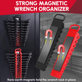 Compact, portable storage of 24 wrench sizes in a slim kit.