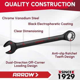 CRV steel construction and HRC50 hardness for durability and reliability.