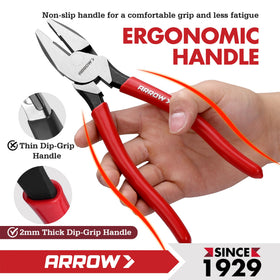 Arrow Fastener ergonomic dip grip handles for comfort and control.