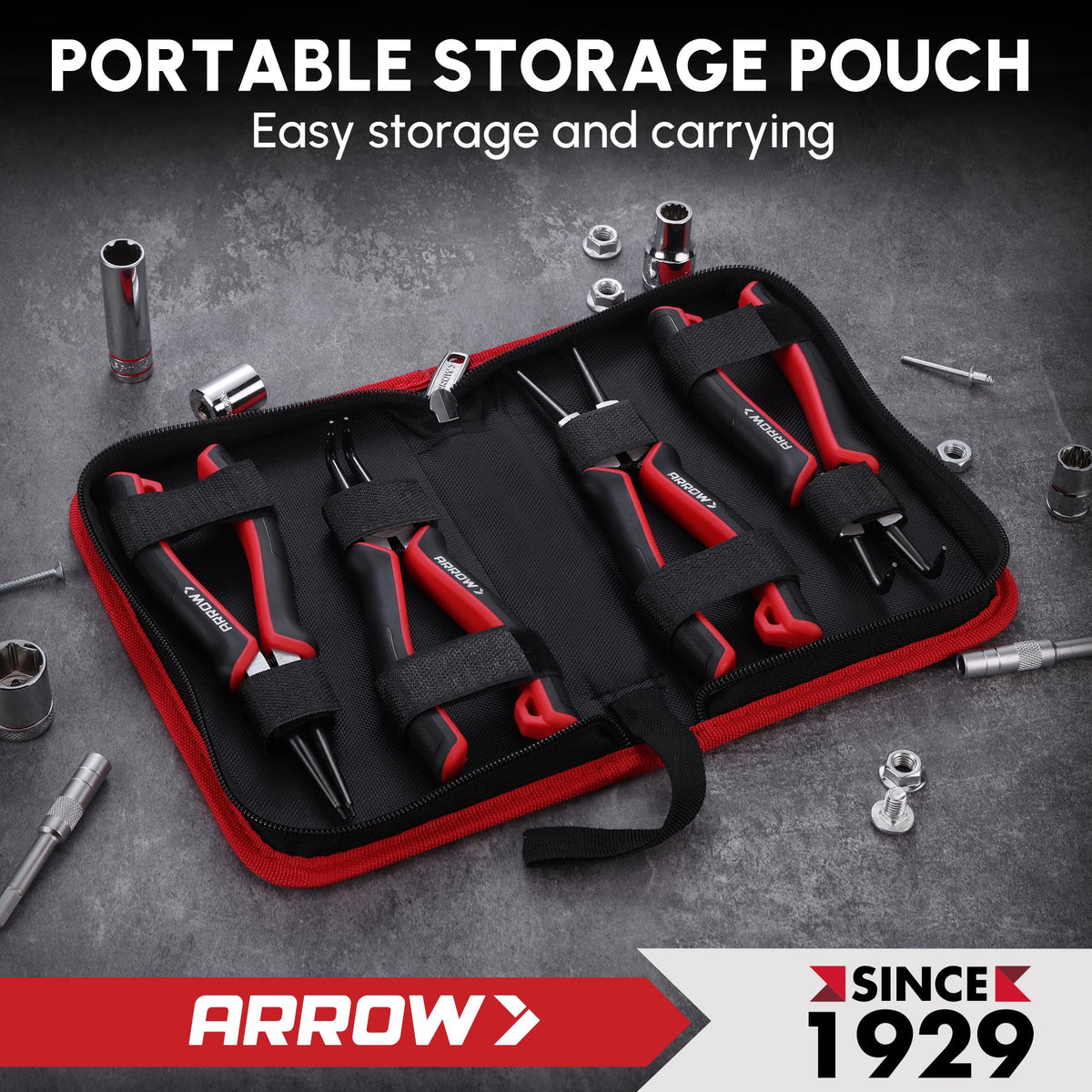 ARROW Comfort grip handles provide non-slip control during use