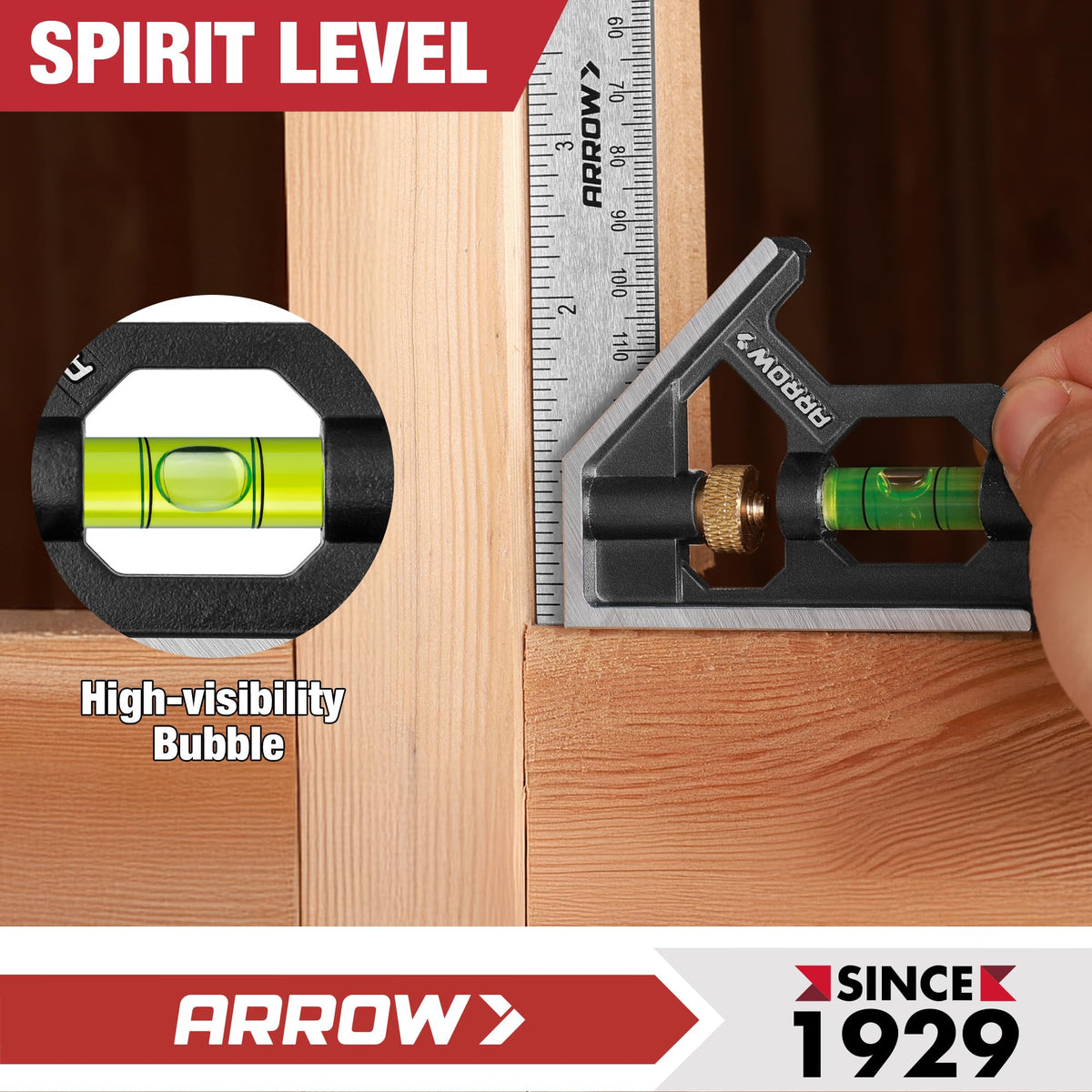 Arrow Fastener combination square is a practical gift for carpenters and DIY lovers.