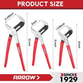 10-inch pliers provide extended reach for tough jobs.
