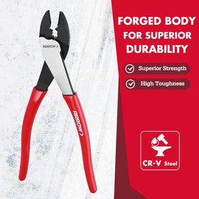 Arrow Fastener high-leverage design reduces effort and makes crimping easier in tight spaces.