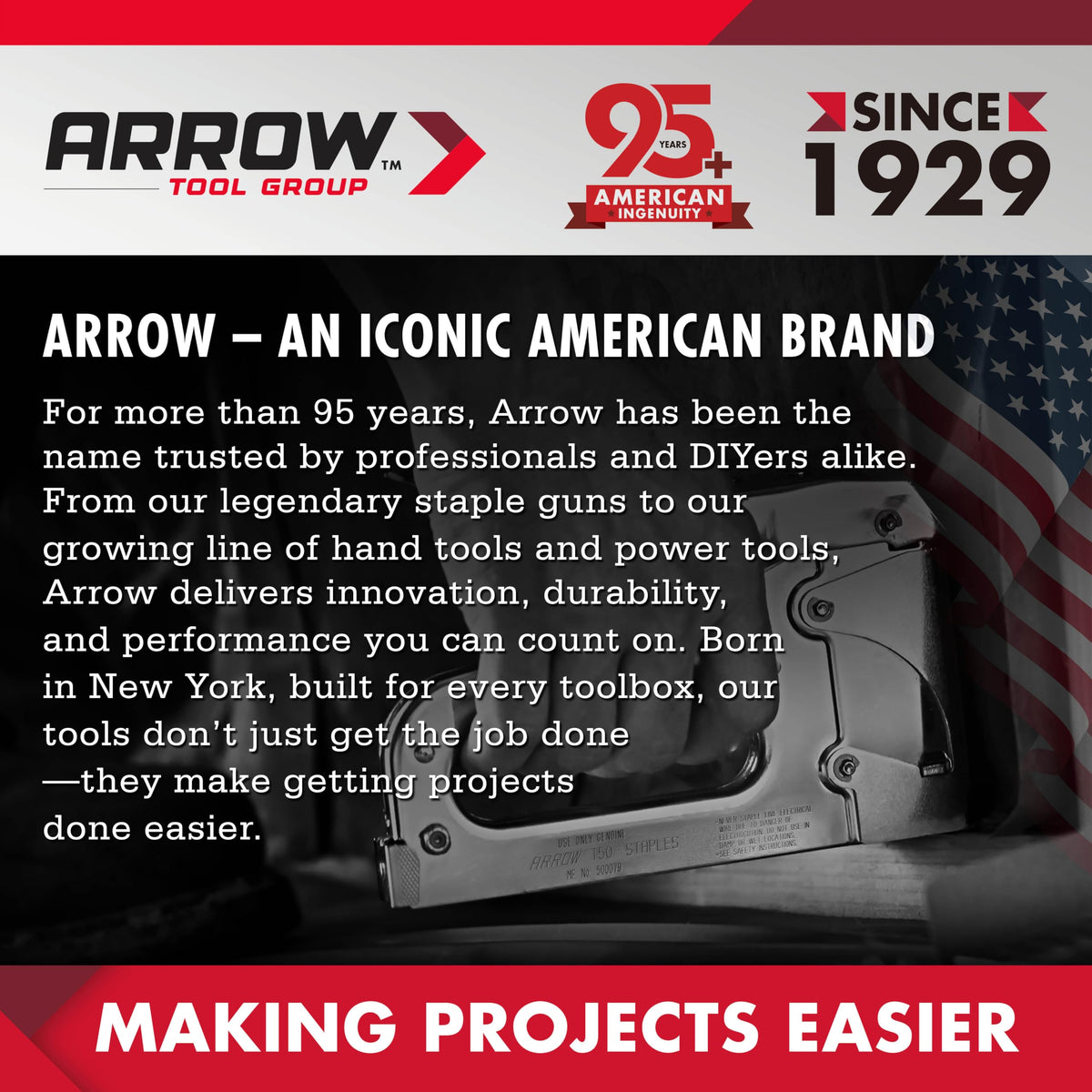 Arrow Fastener lineman pliers with reinforced jaws for durable wire gripping.