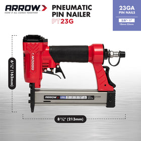 Arrow PT23G oil-free design reduces maintenance while delivering reliable pin nails.