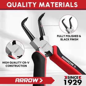 ARROW Snap Ring Pliers with straight jaws for versatile use
