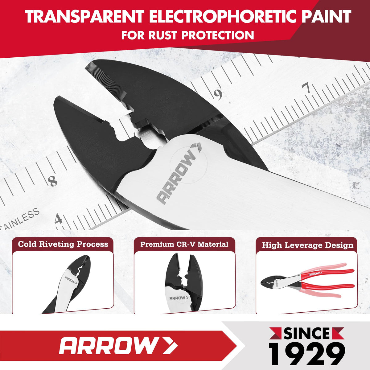 Arrow Fastener tool head designed to reach narrow spots for confined wiring projects.
