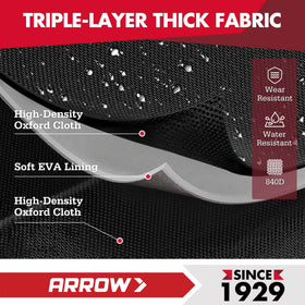 Arrow Fastener tool belt adjustable waist for comfortable all-day wear.