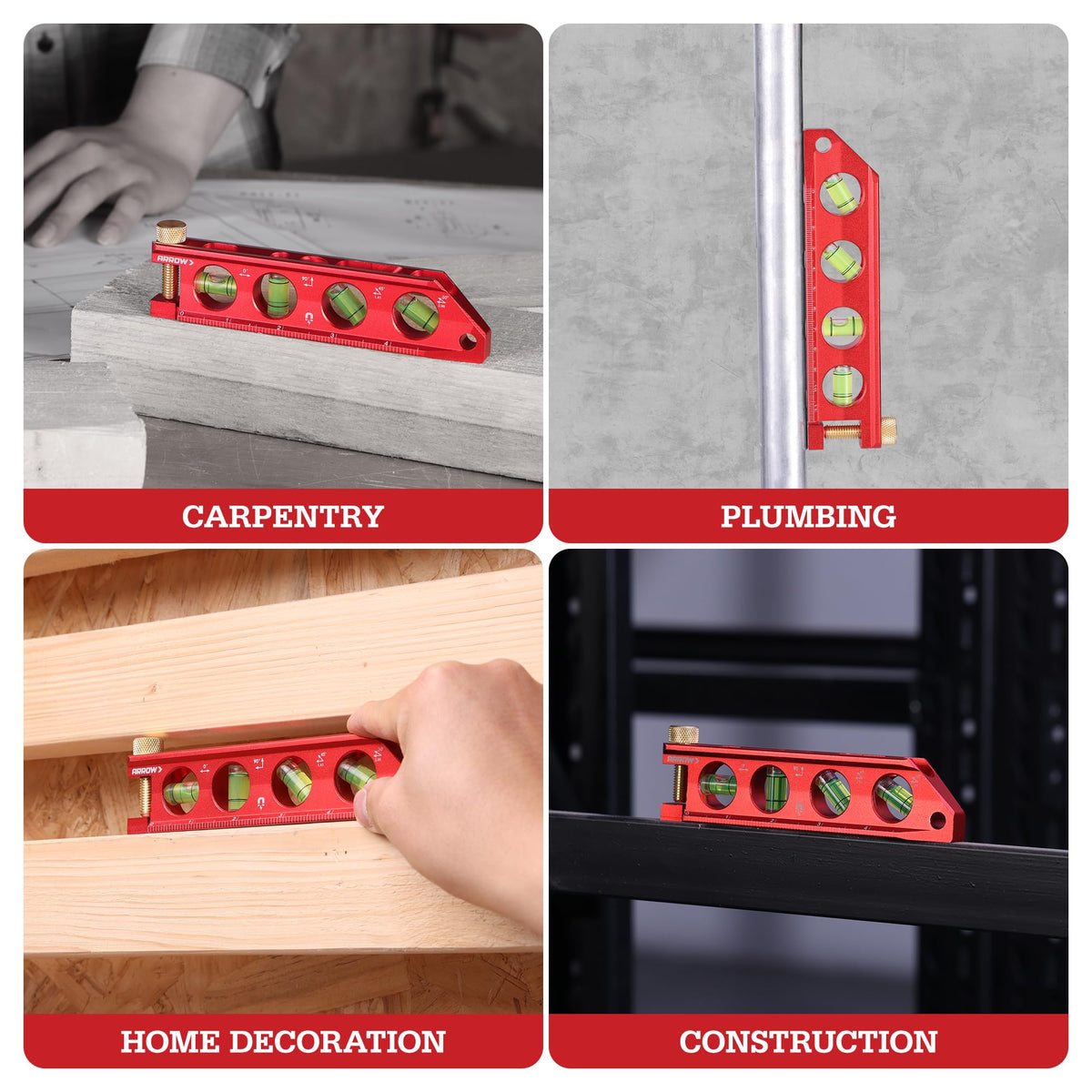 Arrow Fastener torpedo level compact design ideal for tight spaces.
