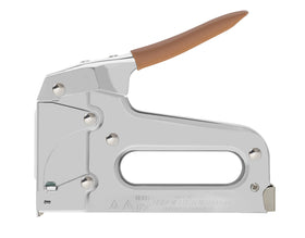 Arrow T25 staple gun with wire guide supports safe low-voltage cabling