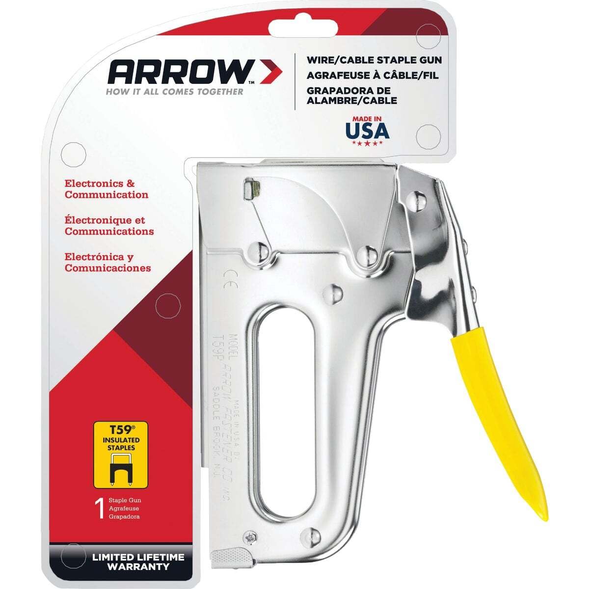 Arrow T59 hardened steel parts ensure reliable stapling under tough jobs