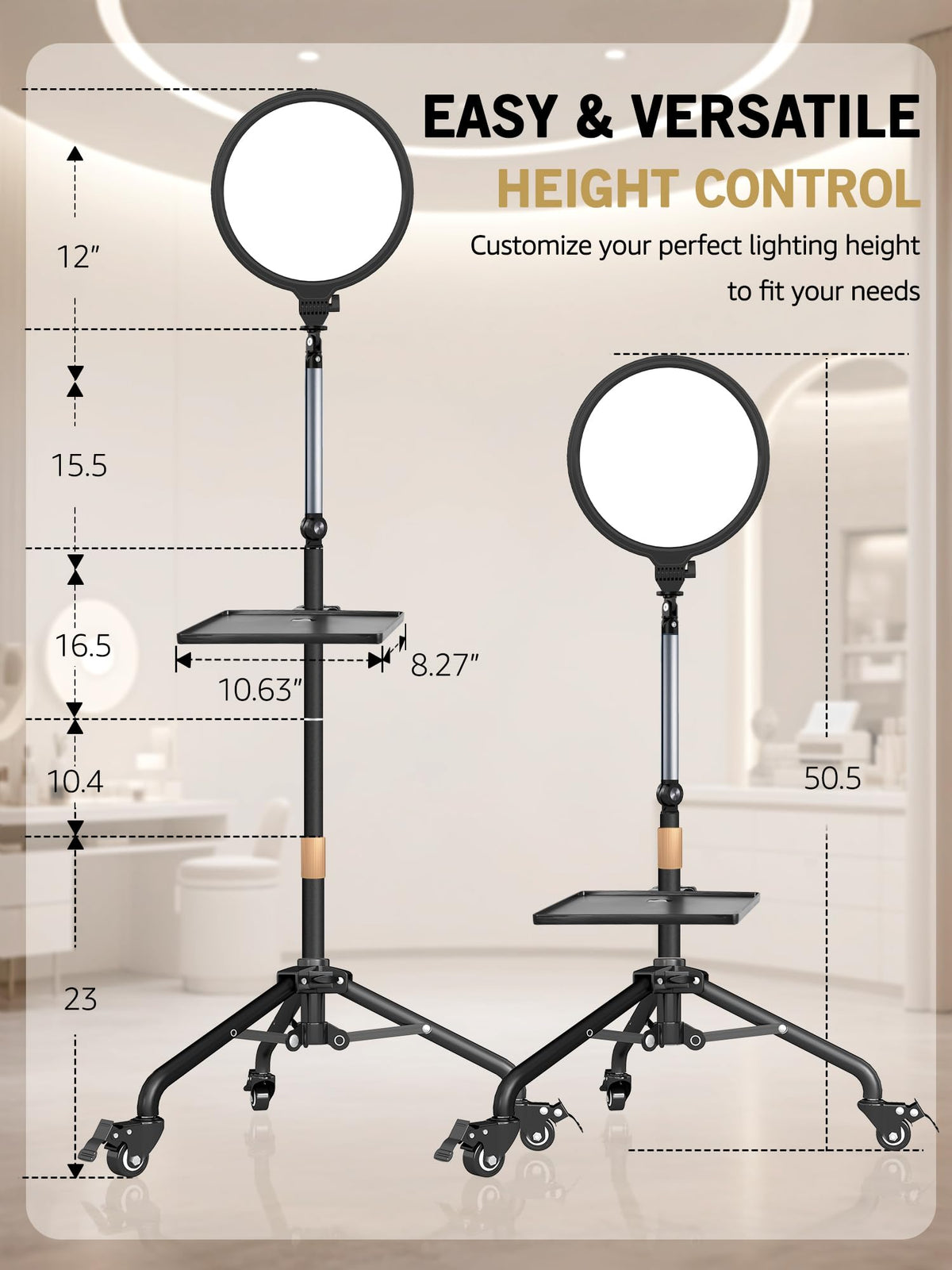 Arsoer Lash Light diffuser softens glare for comfort.