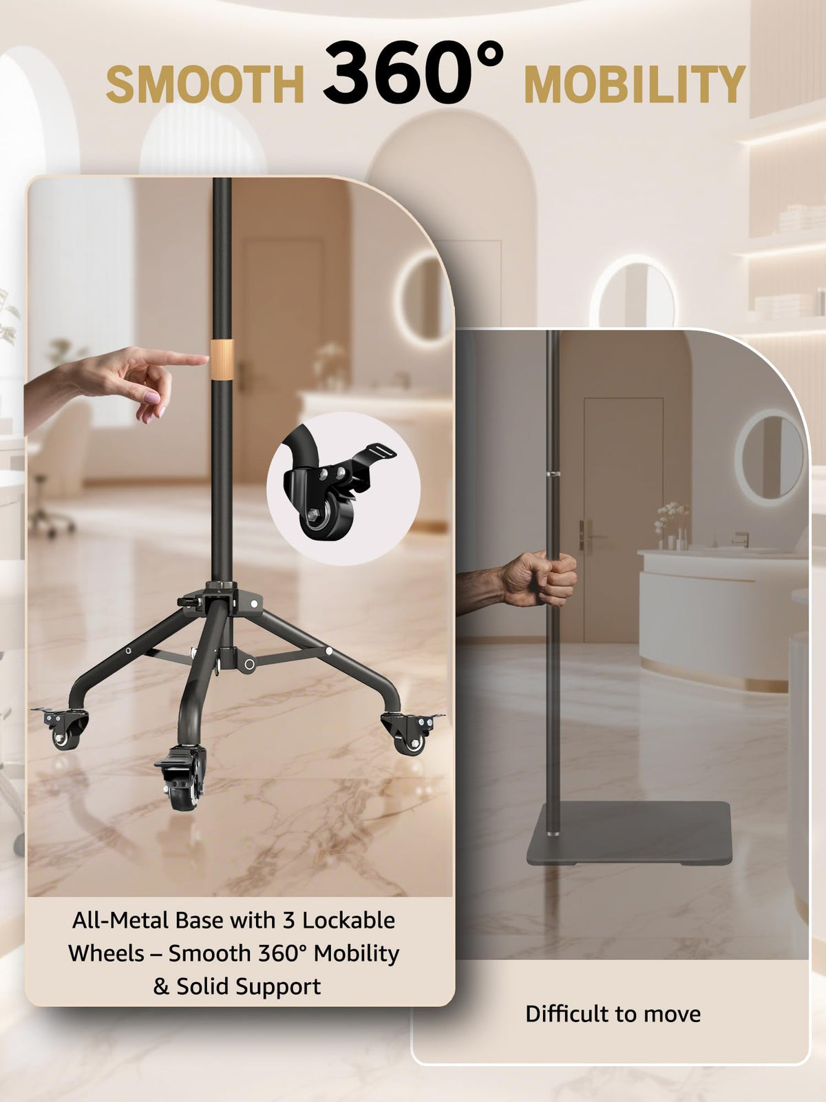 Arsoer Lash Light flexible arm adapts to angles for lash and makeup tasks.