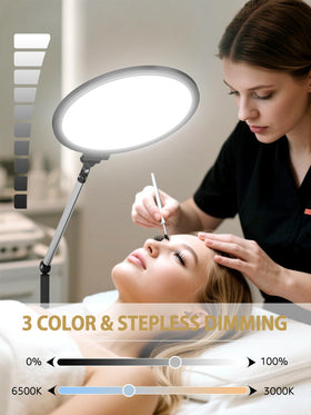 Arsoer Lash Light LED panel delivers true color with high CRI for precise lash work.