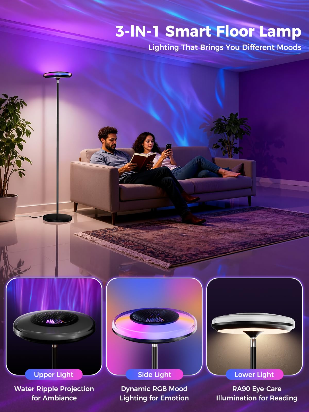 Arsoma Smart Floor Lamp supports app control for convenient customization