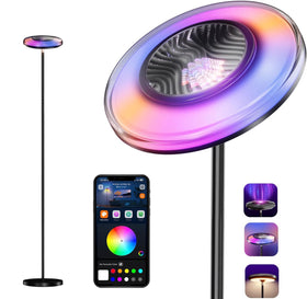 Arsoma Smart Floor Lamp top ripple projector casting immersive wall ambience
