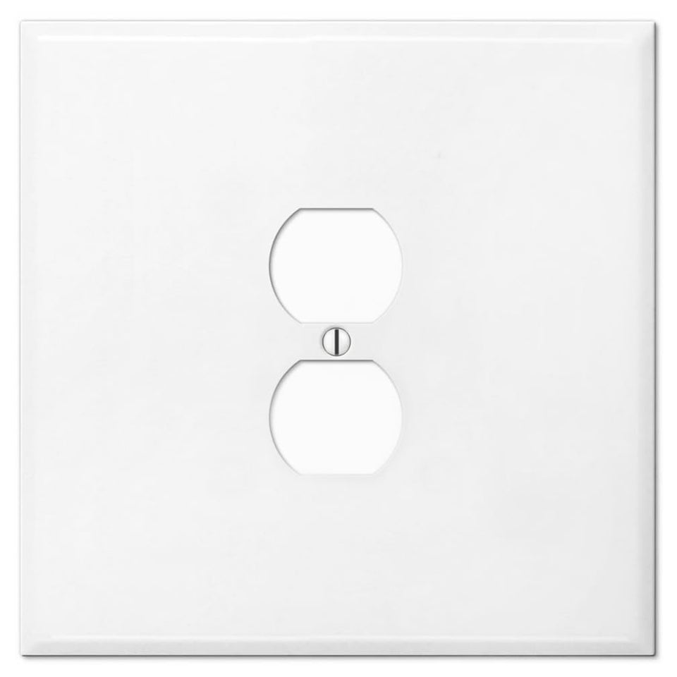 Art Plates oversized 2-gang centered outlet cover for wall installation