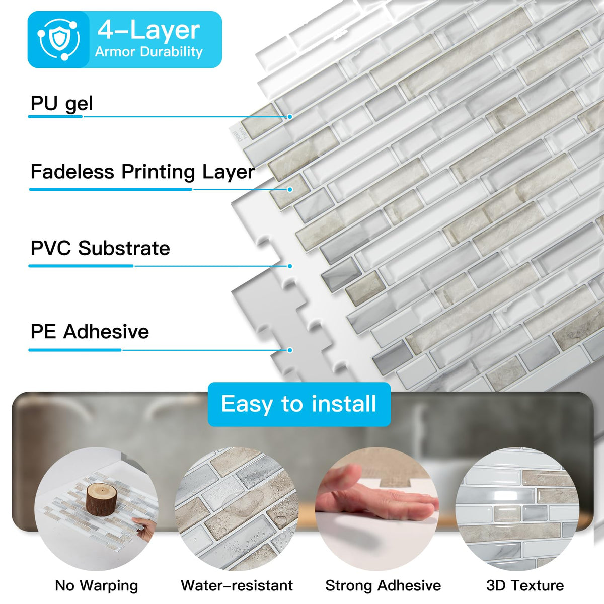 Art3d 10-sheet set covers ample area for fast room refresh.