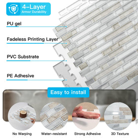 Art3d 10-sheet set covers ample area for fast room refresh.