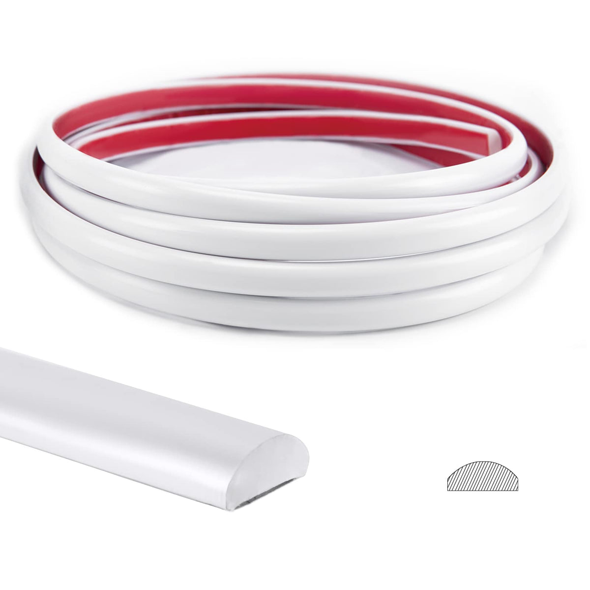 Art3d 25 ft peel-and-stick trim for backsplash edges with a neat white finish.
