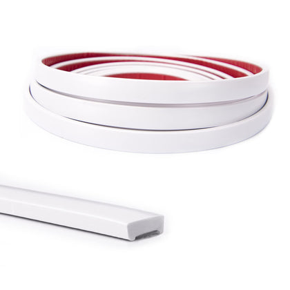 Art3d 30ft peel-and-stick vinyl molding edge in white for seamless wall tile finishes.