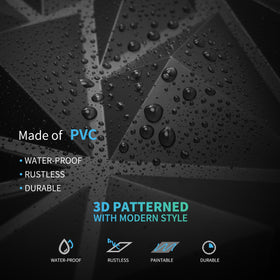 Art3d 33-pack wall panels, black, 12x12, feature wall option.