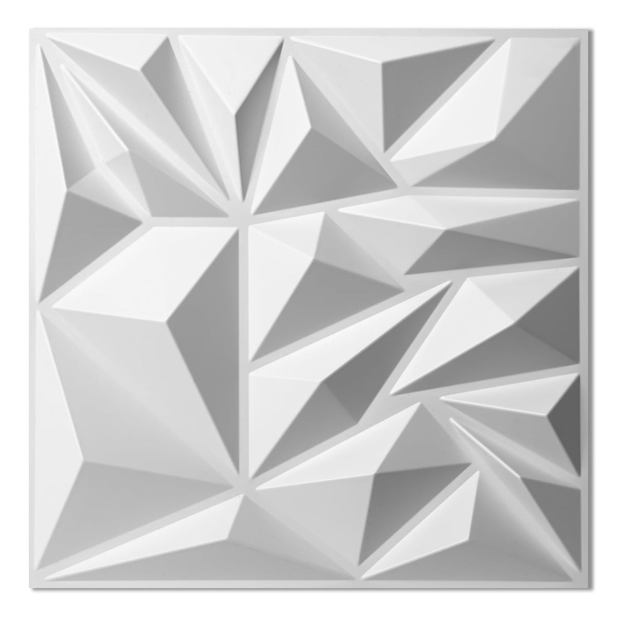 Art3d 3D wall panels, diamond texture, 12x12 white, ideal for modern office spaces.