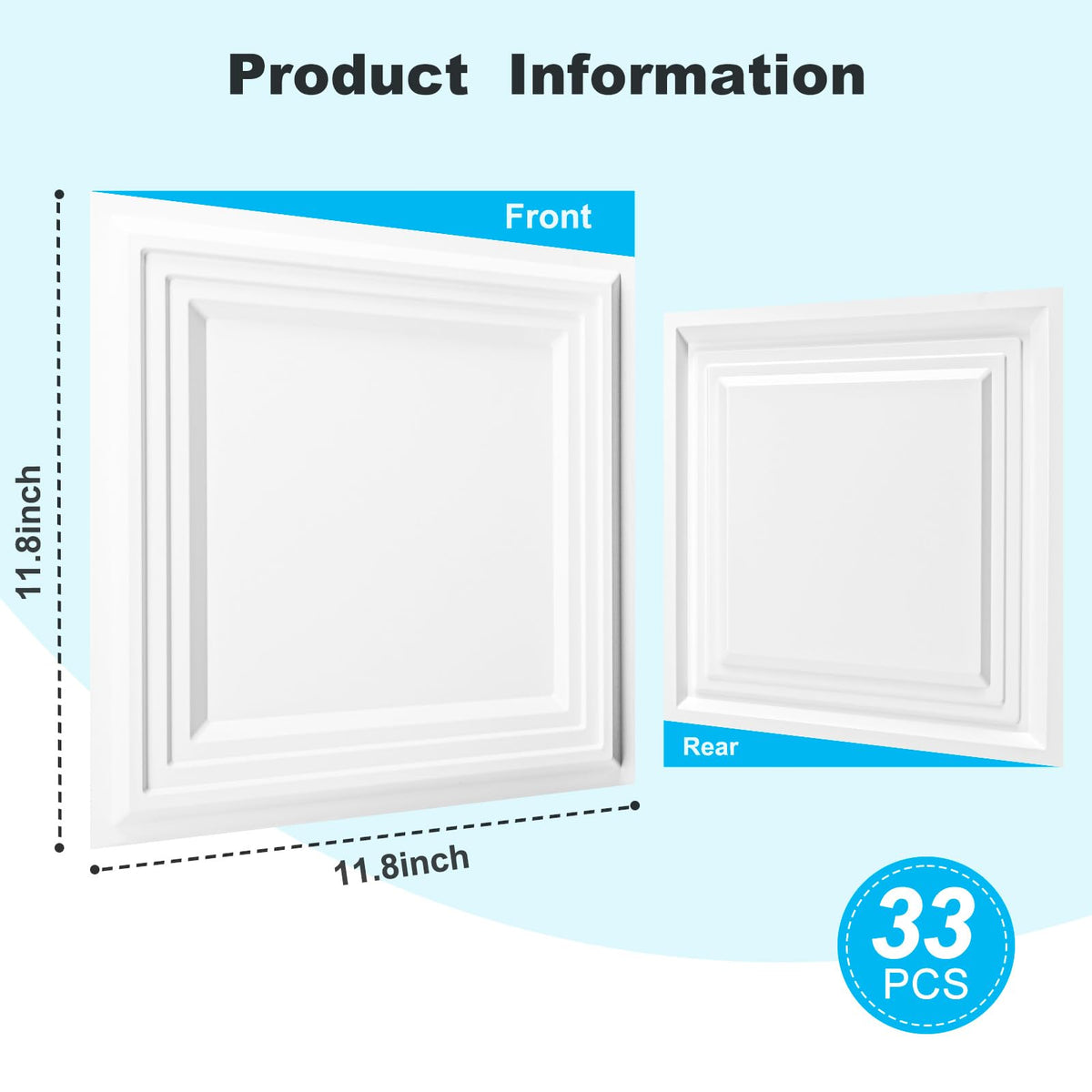 Art3d 33-pack 3D textured wall panel coverage 32 sq ft delivers a bold feature.