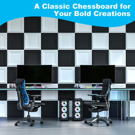 Art3d 33-pack 3D textured wall panel living room ambience enhances modern interiors.