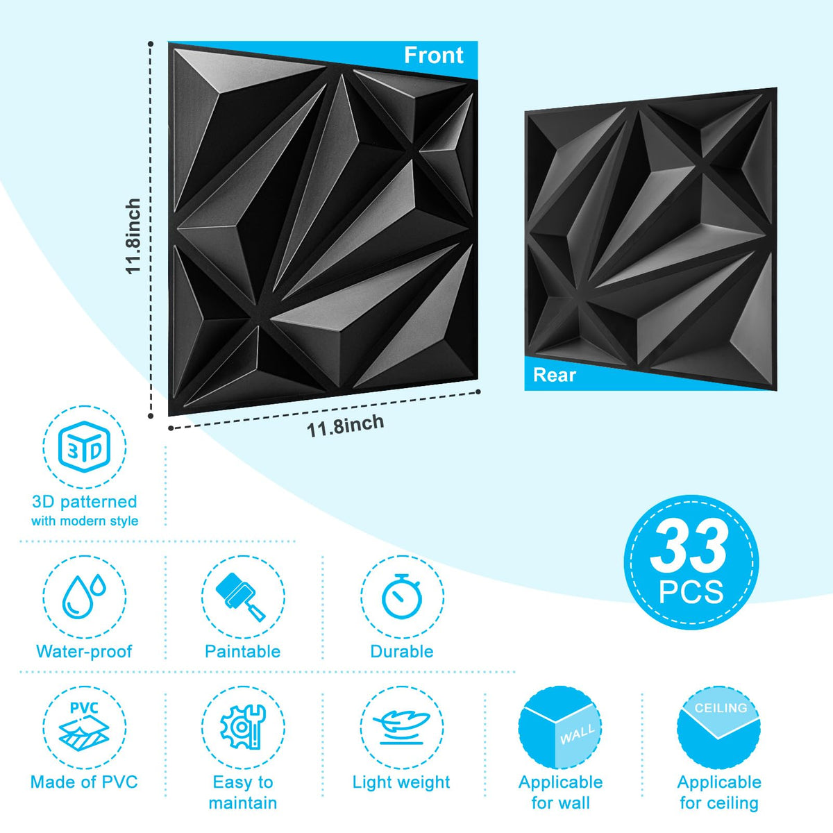 Art3d kit image displaying panels on a hallway wall for elegant texture.