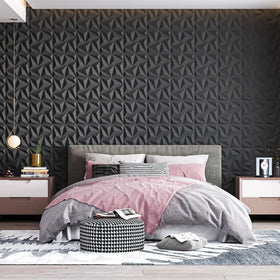 Art3d 3D wall panels edge corner fit showing precise layout around corners