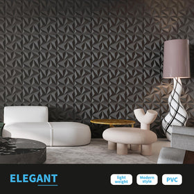 Art3d 3D wall panels installation area demonstrates glue-up method on clean walls