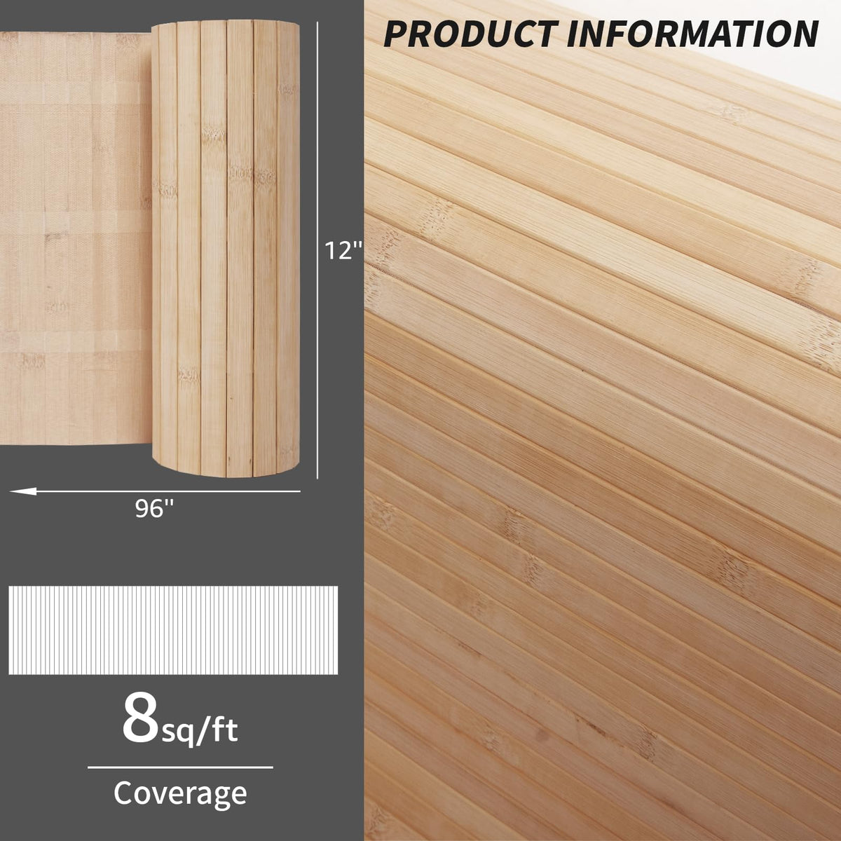 Art3d bamboo paneling used as wainscoting in a hallway