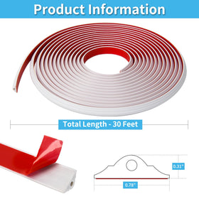 Art3d baseboard-style molding enhances living room and kitchen spaces
