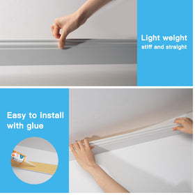 Art3d baseboard protects walls and floors in high-traffic spaces.
