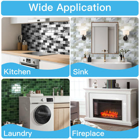 Art3d beige-white tile installation guide scene for easy DIY renovation.