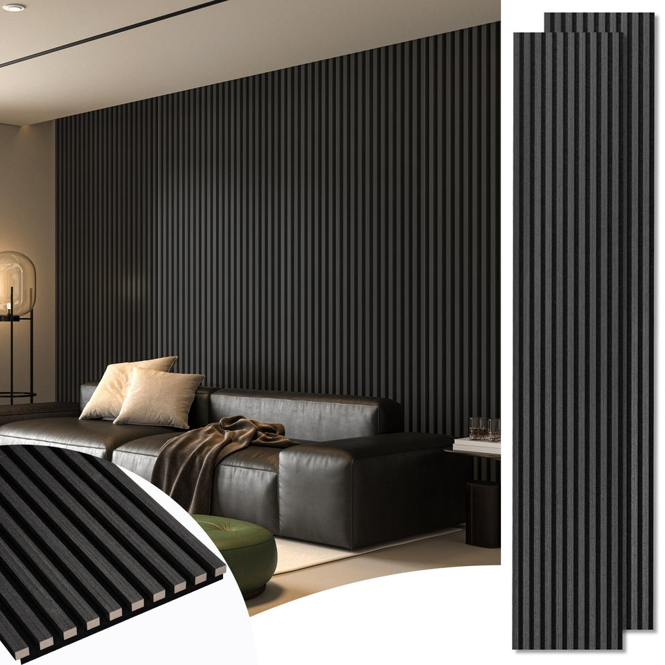 Art3d Blackwood 108x12 panel front view improves room acoustics and style