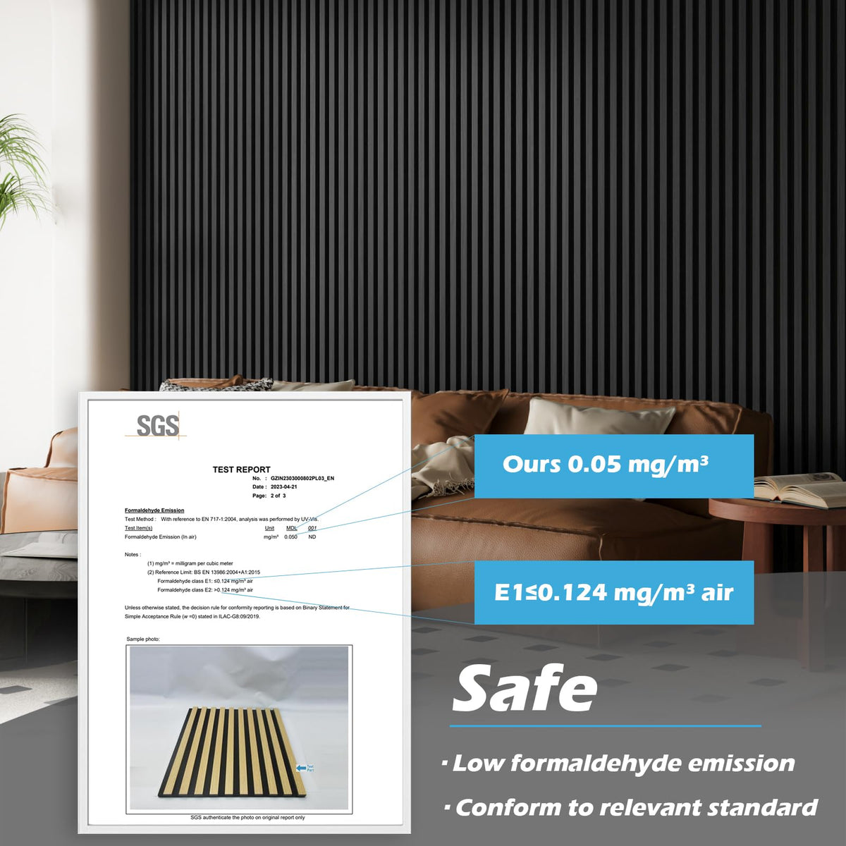 Art3d blackwood finish panel in living room showing contemporary style