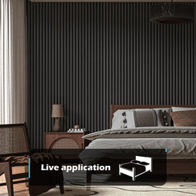 Art3d Blackwood wood veneer texture for refined wall décor and sound dampening