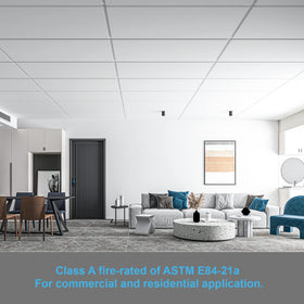 Art3d blank solid ceiling panel fits a range of interior styles