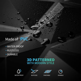 Art3d ceiling or backdrop option with diamond panels for focal point.
