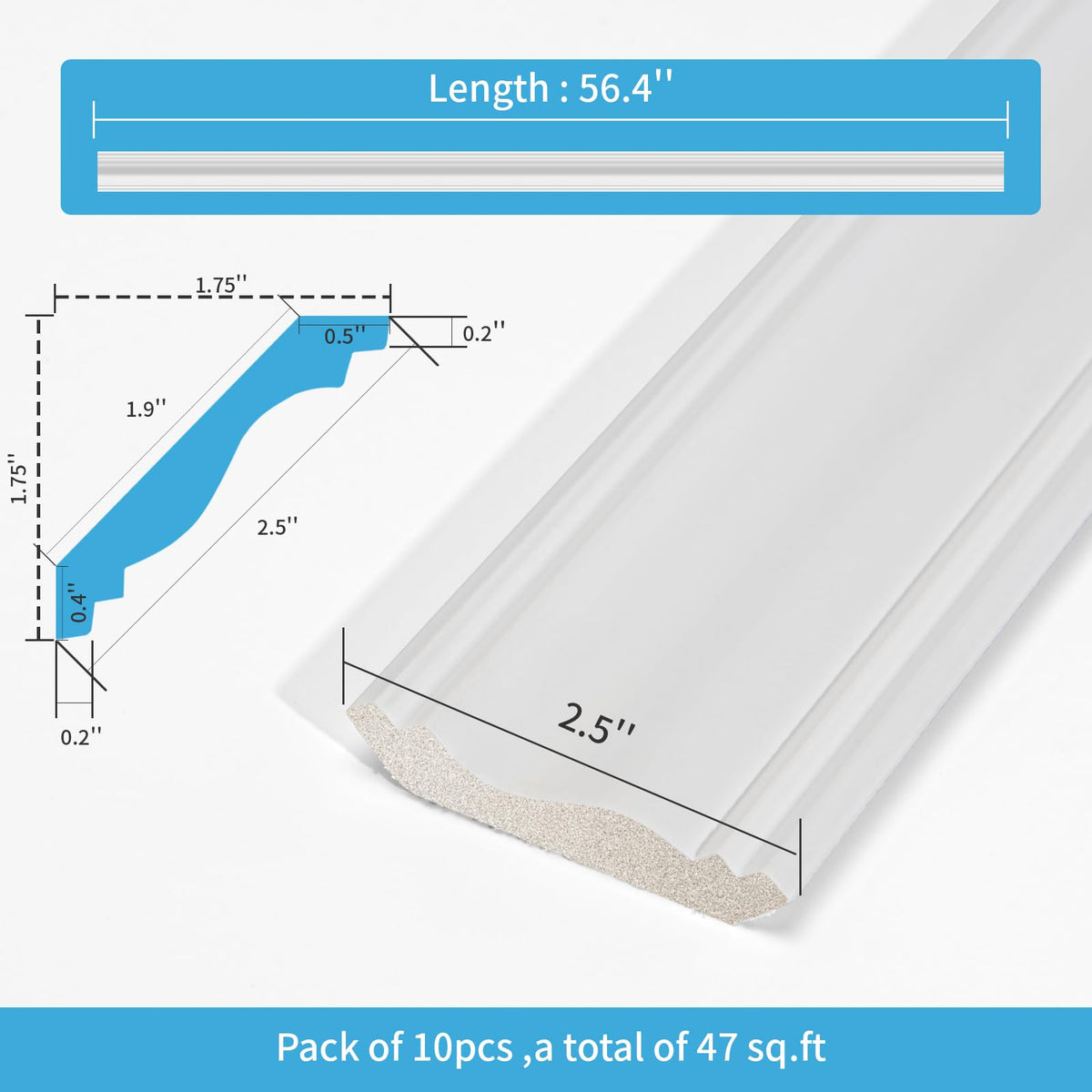 Art3d trim conceals joints and protects wall corners