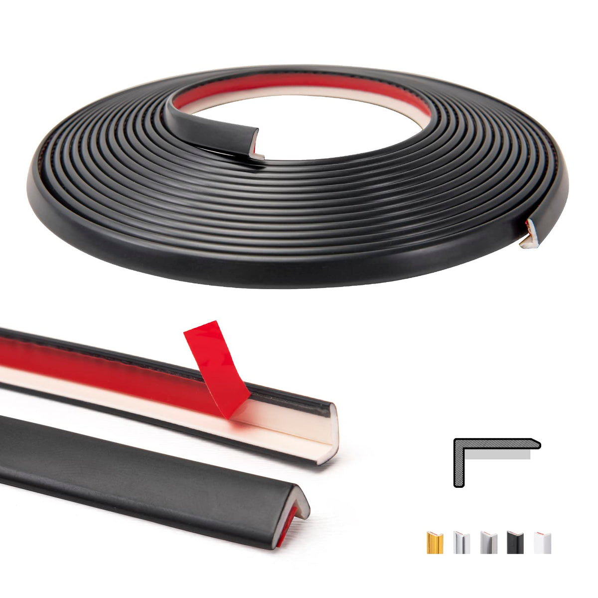 Art3d corner trim outdoor black protects edges with durable PVC