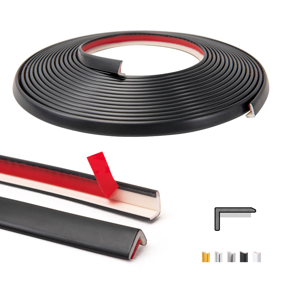 Art3d corner trim outdoor black protects edges with durable PVC