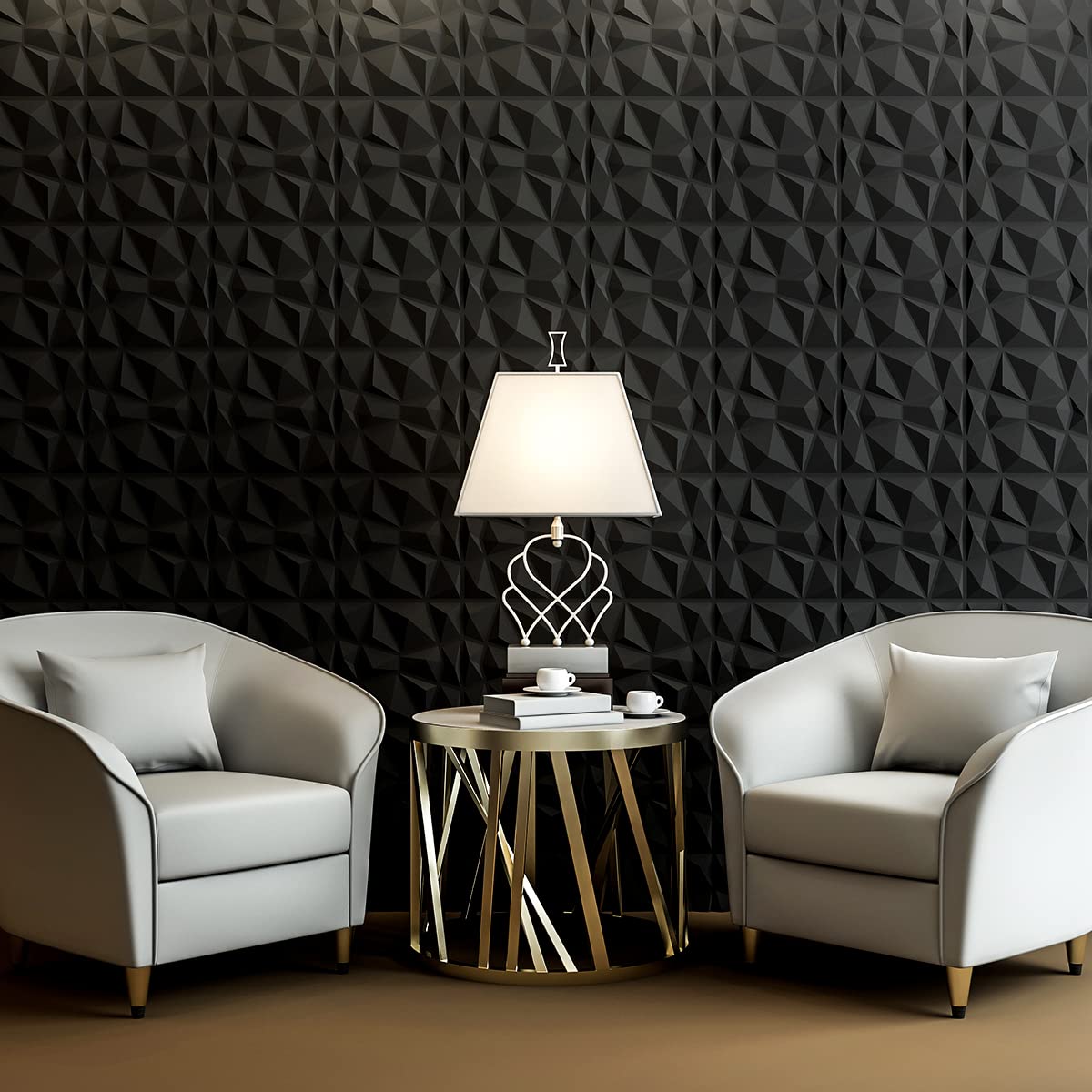 Art3d close-up texture shows lightweight PVC for easy installation.