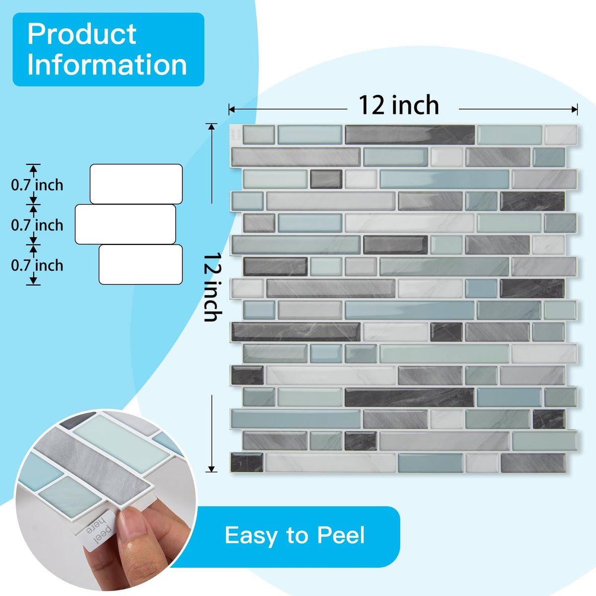 Art3d easy-install peel-stick feature demonstrated for quick updates.